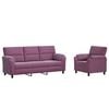 vidaXL Soffset 2 st Lila Sammet