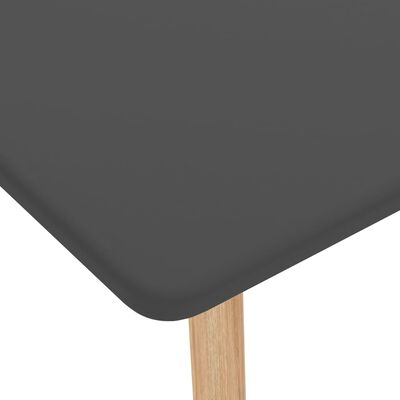 vidaXL Barbord grå 120x60x105 cm MDF och massivt bokträ