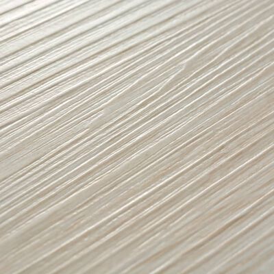 vidaXL Självhäftande PVC-golvplankor 5,21 m² ek 2 mm ek klassisk vit