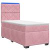 vidaXL Kontinentals&auml;ng med madrass Rosa 90 x 200 cm Sammet