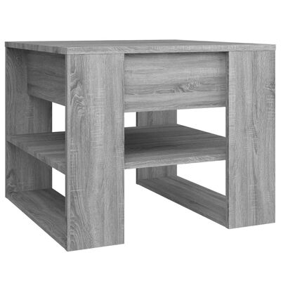 vidaXL Soffbord grå sonoma-ek 55,5x55x45 cm konstruerat trä