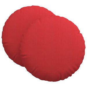 vidaXL Sittkuddar 2 pcs R&ouml;d &Oslash;80 x 29 cm tyg