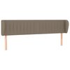 vidaXL S&auml;nggavel med kanter taupe 163x23x78/88 cm tyg