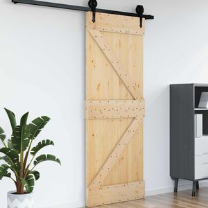 vidaXL D&ouml;rr NARVIK 80 x 210 cm Massiv furutr&auml;d&ouml;rr (obehandlad)