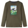 vidaXL T-shirt med l&aring;nga &auml;rmar f&ouml;r barn khaki 104