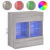 vidaXL V&auml;ggmonterad tv-b&auml;nk LED gr&aring; sonoma 58,5x30x60,5 cm