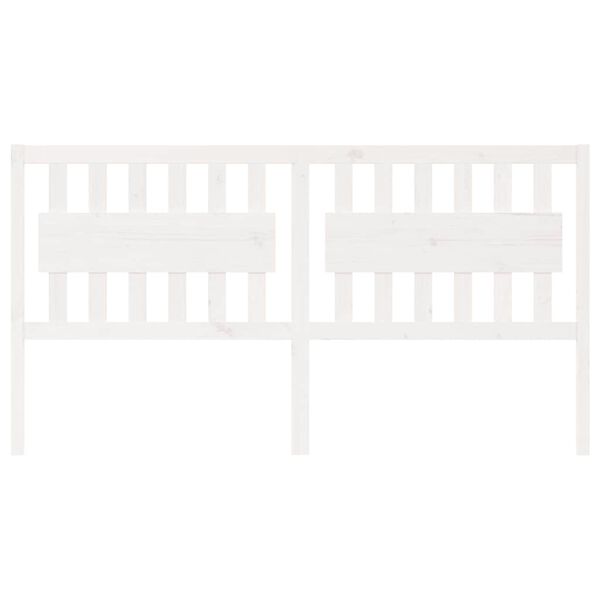 vidaXL S&auml;nggavel vit 185,5x4x100 cm massiv furu