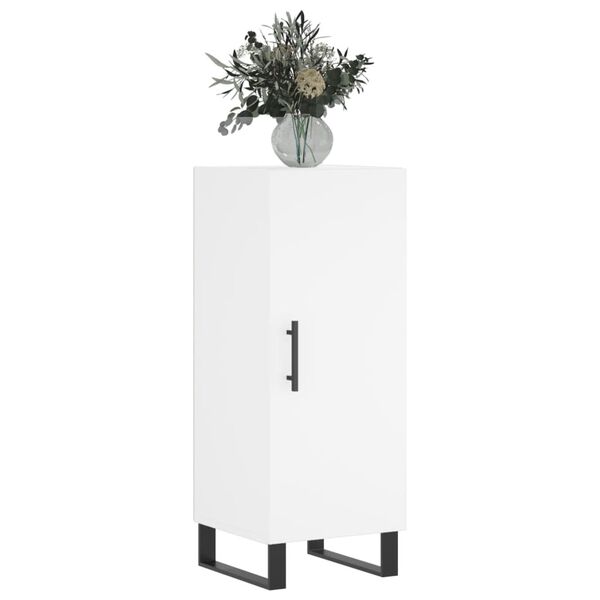 vidaXL Skänk vit 34,5x34x90 cm konstruerat trä