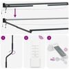 vidaXL Elektrisk utdragbar markisram Antracit 3 x 2 m Aluminium