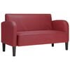 vidaXL Loveseat soffa vinr&ouml;d 110 cm konstl&auml;der