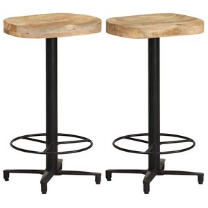 vidaXL Barstolar 2 st 66 cm massivt mangotr&auml;