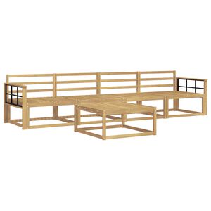 vidaXL Utomhussoffset 5 pcs Vit 79 x 79 x 37 cm Massivt Akaciatr&auml;