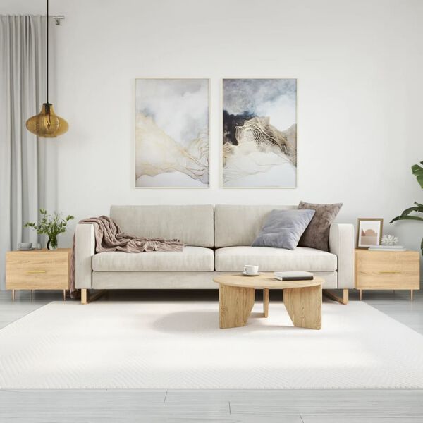 vidaXL Soffbord 2 st sonoma ek 50x50x40 cm konstruerat trä