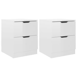 vidaXL S&auml;ngbord 2 st vit h&ouml;gglans 40x40x50 cm konstruerat tr&auml;