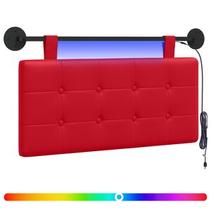vidaXL H&auml;ngande s&auml;nggavel Med LED-lampa R&ouml;d Konstl&auml;der
