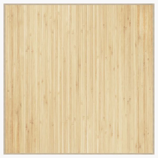 vidaXL Matta fyrkantig ljus natur 100x100 cm bambu