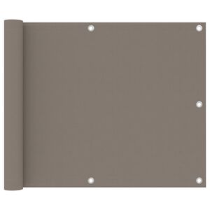 vidaXL Balkongsk&auml;rm taupe 75x300 cm oxfordtyg