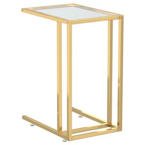 vidaXL Sidobord till datorbord genomskinligt 50x35x65 cm h&auml;rdat glas