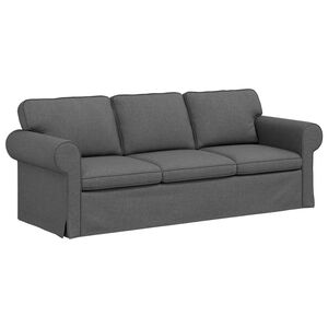 vidaXL Soffa M&ouml;rkgr&aring; 215 x 82 x 80 cm tyg