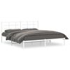 vidaXL S&auml;ngram med huvudgavel metall vit 180x200 cm