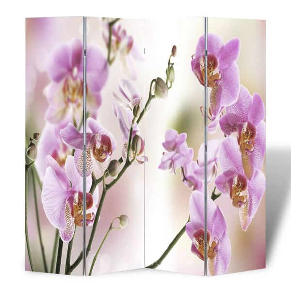 vidaXL Vikbar rumsavdelare 160x170 cm blomma