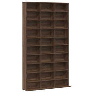 vidaXL CD-hylla brun ek 102x23x177,5 cm konstruerat tr&auml;