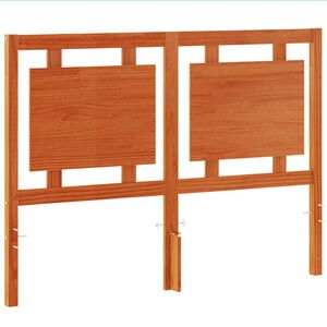 vidaXL Huvudgavel vaxbrun 135 cm massiv furu