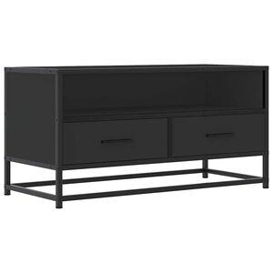 vidaXL Tv-b&auml;nk svart 80x34,5x40 cm konstruerat tr&auml; och metall