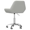 vidaXL Snurrbar kontorsstol ljusgr&aring; tyg