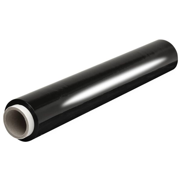 vidaXL T&auml;ckplast 6 st svart 23 &micro;m 624 m