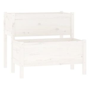 vidaXL Odlingsl&aring;da vit 84,5x84x75 cm massiv furu