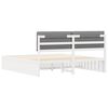 vidaXL Sängram med Klädd Huvudgavel Ljusgrå 180 x 200 cm Massiv furu