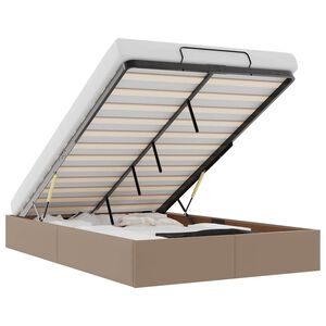 vidaXL Ottoman s&auml;ngram utan madrass cappuccino 120x190 cm konstl&auml;der