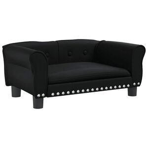vidaXL Hundb&auml;dd svart 70x45x30 cm konstl&auml;der