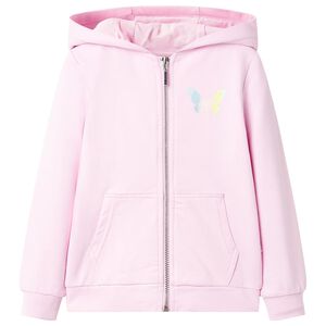 Barnhoodie ljusrosa 92