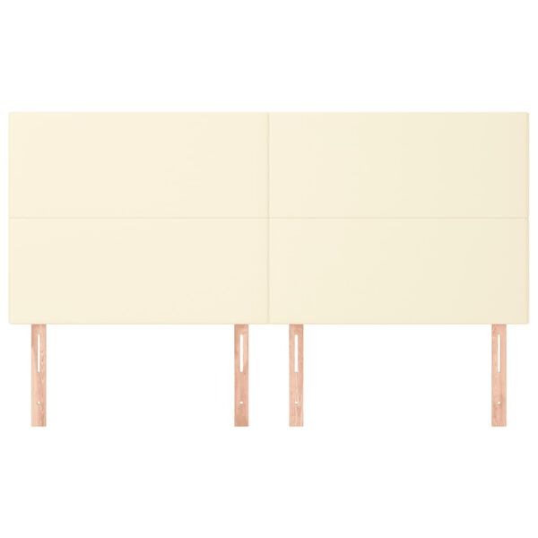 vidaXL S&auml;nggavel kr&auml;mf&auml;rgad 160x5x118/128 cm konstl&auml;der