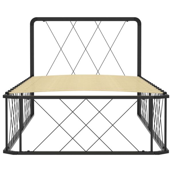 vidaXL S&auml;ngram svart metall 90x200 cm