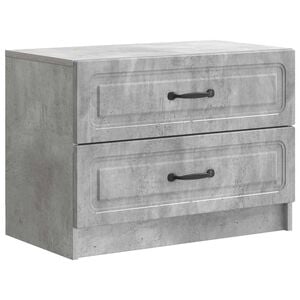 vidaXL Nattduksbord Betonggr&aring; 62 x 34,5 x 44,5 cm Konstruerat tr&auml;