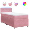 vidaXL Rams&auml;ng med madrass rosa 100x200 cm sammet