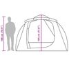 vidaXL Familjetält tunnel 6 person grå och orange vattentätt