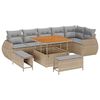 vidaXL Tr&auml;dg&aring;rdsoffset 9 pcs Beige konstrotting