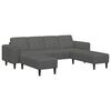 vidaXL Soffa M&ouml;rkgr&aring; 250 x 188 x 76 cm Kordread tyg