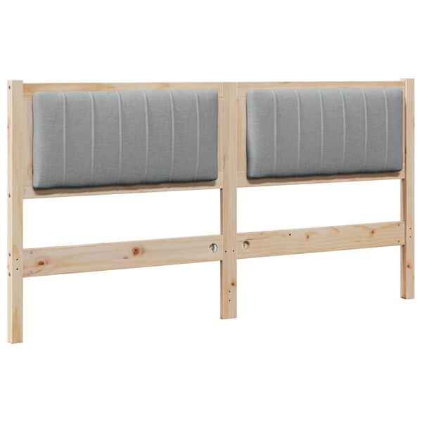 vidaXL Kl&auml;dd s&auml;nggavel med huvudgavel Brun 160 cm Massiv furu