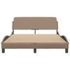 vidaXL Bed Frame "Dover" Cappuccino 120x200 cm Faux Leather