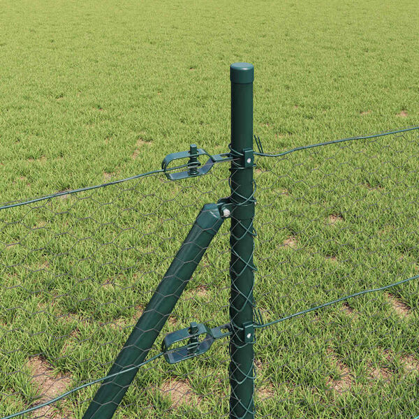 vidaXL St&auml;ngselstolpe Gr&aring; 100 x 0,6 m (25 mm n&auml;t) St&aring;l och PVC