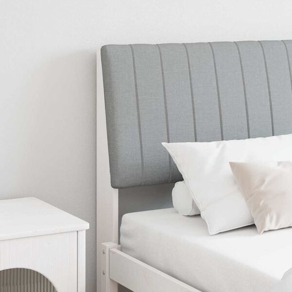 vidaXL Kl&auml;dd s&auml;nggavel Ljusgr&aring; 180 cm Massiv furu