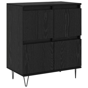vidaXL Sideboard Svart Ek 60 x 35 x 70 cm