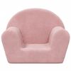 vidaXL Barnsoffa rosa mjuk plysch