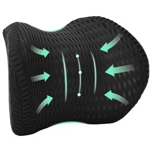 vidaXL Nackkudde Svart Minneskum 30,5 x 21,5 x 13 cm