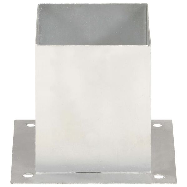 vidaXL Stolpfot 4 st galvaniserad metall 121 mm
